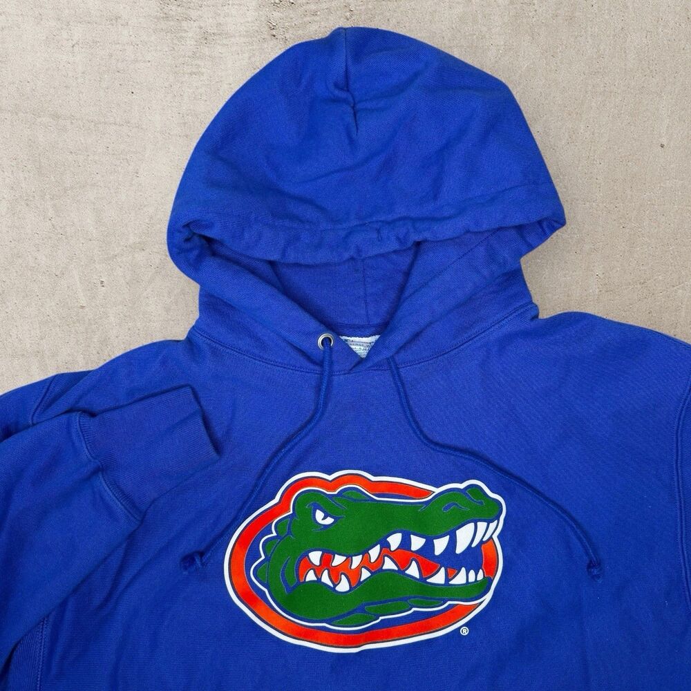 Vintage Florida Gators Champion Reverse Weave Hoodie Men’s Large Blue University